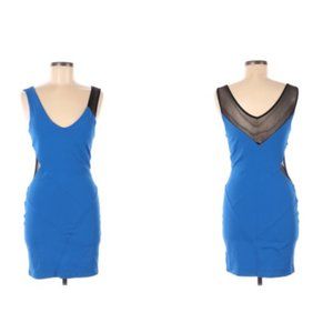 Bebe Cobalt Blue Cocktail Bodycon Dress